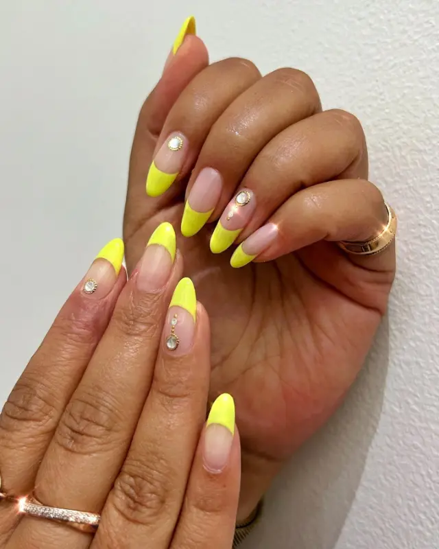 Neon French Colored French Tips