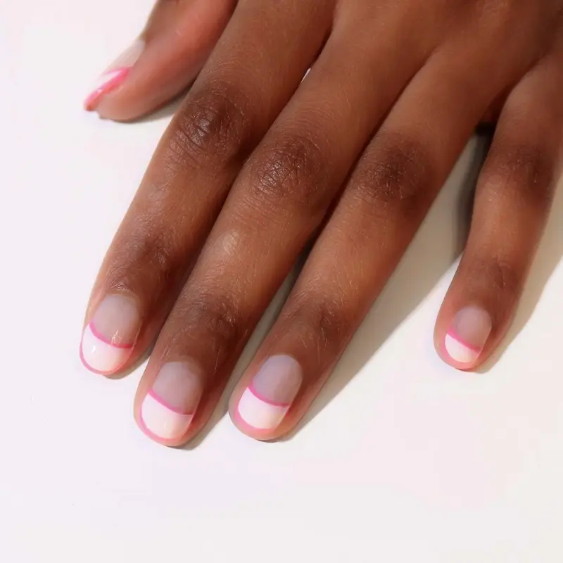 Outlined Colored French Tip