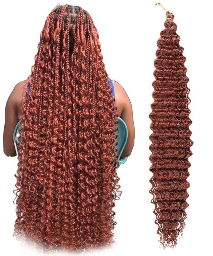 curley braiding crochet hair for women